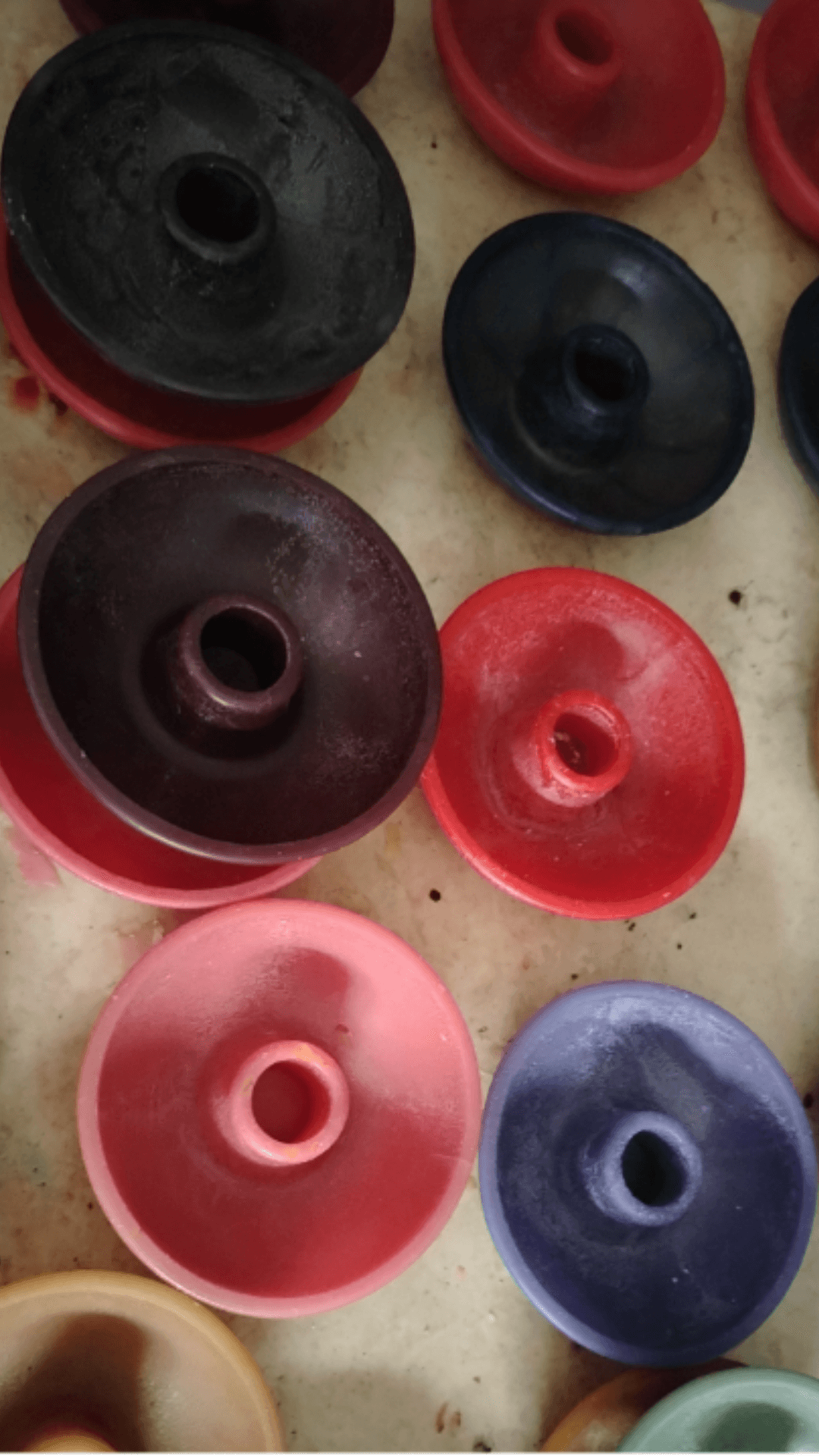 Dark and red wax holders collection